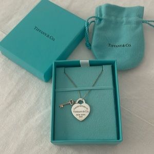 Tiffany & Co Silver Heart Tag with Gold Key